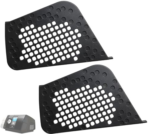 Filterseitenabdeckung für CPAP-Geräte 19729, 2er-Pack Kunststoff Seitenfilter-Ersatzabdeckungen Kompatibel mit ResMed AirSense 10, AirStart 10 und AirCurve 10 (Schwarz)