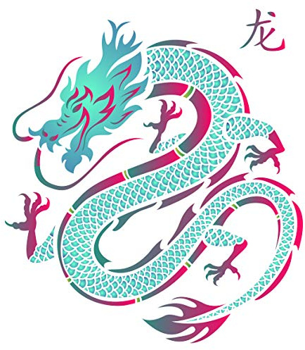 Drachen-Schablone - 15 x 16.5cm - S