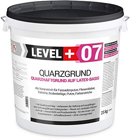 LEVEL PLUS Quarzgrund Putzgrund Haftputzgrund 25 kg Grundierung für Beton Putz Primer weiß RM07
