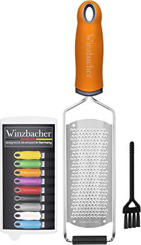Winzbacher® - Grattugia per zester I Grattugia per parmigiano, grattugia per limone, grattugia per noce moscata, grattugia per zenzero ecc. I lama affilata in acciaio inossidabile come una lama da