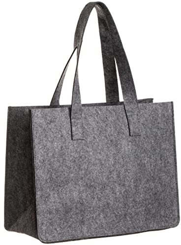 Brandsseller Filztasche | Freizeittasche aus Filz | Praktische Shoppingbag | Einkaufstasche mit Henkel| ca. 36 x 27 x15 cm