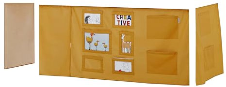 Hoppekids Creator Autumn Yellow Halbhochbettvorhang (90x200cm) inkl. Draht-Set und Haken Für Kinderzimmer