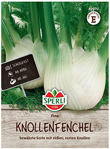 80970 Sperli Premium Fenchelsamen Fino| Bewährte Schossfeste Sorte | Fenchel Samen| Süße Zarte Knollen | Knollenfenchel | Fenchel Saatgut | Samen ca. 110 Samen