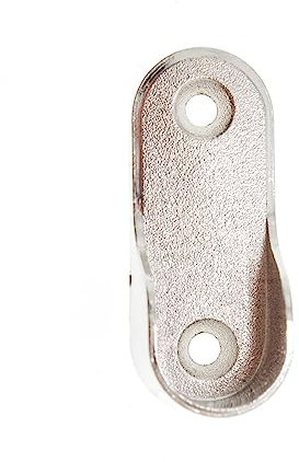 CLENEA 4PCS Oval Schrank Stange Ende Unterstützung, Zink-Legierung Schrank Pol Buchse Stange Flansch Halter Halterung for Kleiderschrank