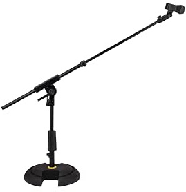 HERCULES Mikrofonständer, PRO Serie, 31-42cm, Teleskopgalgen, Guss-Sockel