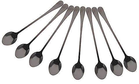 ABOOFAN 8 Stück Sommer Edelstahl Löffel mit Ergonomischem Griff als Latte Löffel und Tee Löffelchen für Desserts und Kaffee