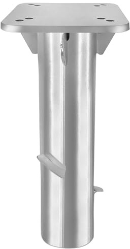 PEILU Garten Schirmständer Metall Sonnenschirmständer Universal Bodenhülse zum Einbetonieren Platzsparende Auslegerschirm Bodenanker Platzsparende Schirmfuß für Gartenschirm Wäschespinne (Silber)