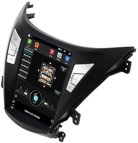 Yctze 9,7-Zoll-Auto-MP5-Bildschirm, Ersetzt Auto-Audio- und Video-Player, Bluetooth-MP5-Navigation für Android 10.1, Passend für Elantra 2011 Bis 2013