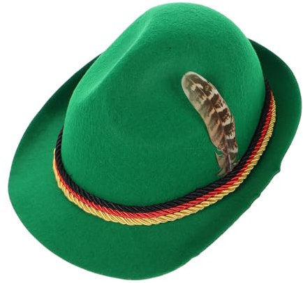 LIFKOME Unisex Grüner Panama Jazz Hut Für Halloween Lustiger Kostümhut Für Männer Und Frauen Party- Für Oktoberfest Und Mottopartys