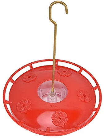 Vogelfutterstation in Hofform, transparent, zum Aufhängen, Wasserspender für Garten, Terrasse, Rot