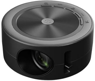 Junterone Proyector LED YT200 Miniproyector USB PortáTil con Altavoz Incorporado para (Control Remoto, Altavoz, Compatible con iOS)