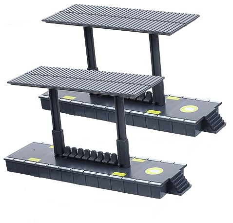 KOMBIUDA 2pcs Decorative Train Platform Pretend Platform Toy Model Railway Baseboard for Diy Simulation Train Boy Girl