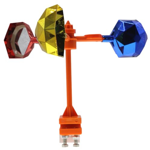 UPKOCH Ahuyentador Pajaros Solar Giratorio 360° Molinillo Reflectante para Jardín Y Huerto con Base Resistente Y Carcasa Robusta para Protección De Plantas