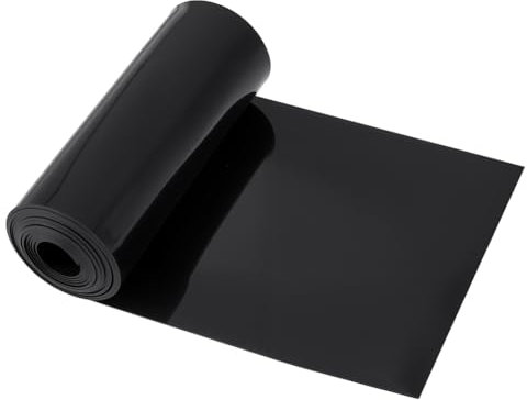BENECREAT Tende A Strisce In PVC Nero Da 2 m, Tenda Impermeabile per Porta Da 18.3cm di Larghezza per Congelatori Walk-In, Casa per Animali Domestici, Sportello per Cuccia per Cani, 1.5mm di Spessore
