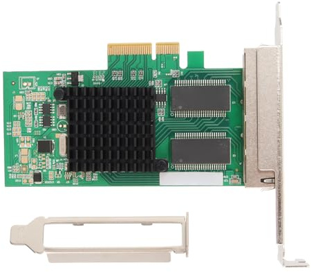Tarjeta de Red PCIe PCIE de 4 Puertos, 1000Mbps, PCI Express 2.0 Compatible, Ideal para computadoras de Escritorio del Servidor, admite 7/8 // Vista, Freebsd, Incluye