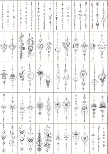 30 Sheets Of Fine Line Temporary Tattoos, Realistic Removable Body Art. Hand Tattoos 100s to choose from, Festival Accessories.
