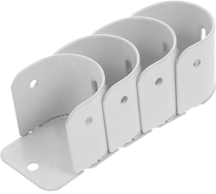 WOONEKY 4pezzi Supporti Per Asta Armadio in Bianco Staffe Flangia Per Bagno Armadio e Balcone Porta Tende e Bastoni Per Facile Installazione e Multifunzione Per Riporre Asciugamani e Abiti