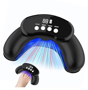 Nagelpilz Lasergerä - 2025 Neues Upgrade, 30LED Aufladbar Nagelpilz Laser Behandlungsgerät, Mit Digitalen Displays und Timing-Funktion, Bei beschädigten und verfärbten Finger- und Fußnägeln(Schwarz)