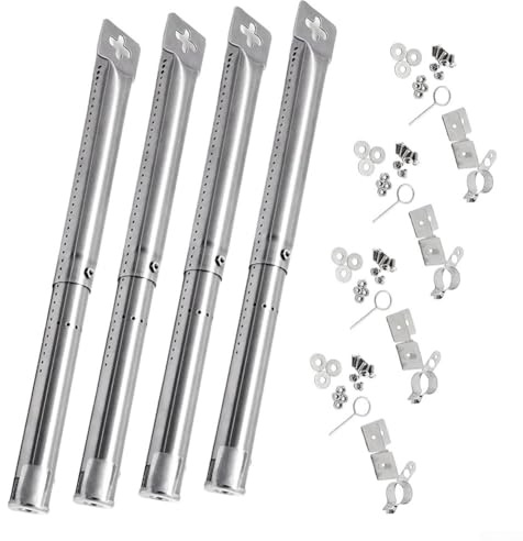 Yuanpgky Cabezal de quemador ajustable para parrillas Weber, Dyna Glo, Nexgrill, Brinkmann y Master Forge, repuesto de acero inoxidable de 12 a 17.5 pulgadas con soporte de encendido