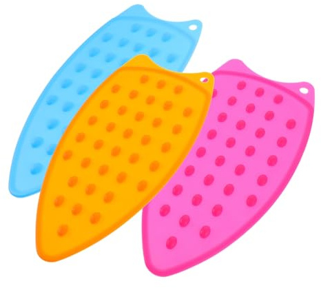 GALPADA Silikon Bügeleisenunterlage Hitzebeständig Schutzmatte Für Bügelbrett Und Tisch 3 Stück Orange Blau Pink Vielseitige Ablage Zum Schutz Vor Verbrennungen