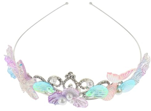 Generisch Meerjungfrau Haarschmuck Muschel Haarband Cosplay Stirnband für Mädchen Party Halloween Ozean Kostüm Zubehör mit Feinen Details und Vielseitiger Verwendung