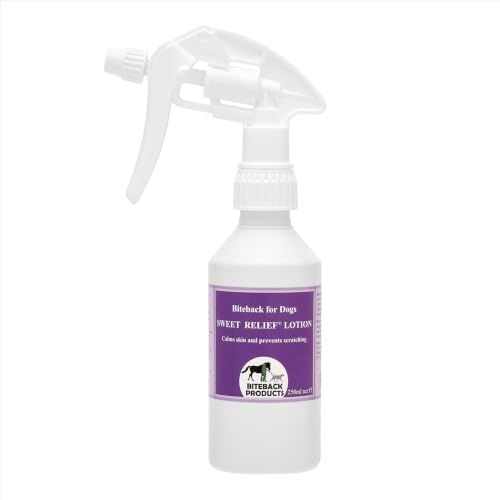 Biteback Products 'Sweet Relief' - Soothing Antiseptic Skin Lotion Spray for Itchy Dogs, Essential for Dog First Aid, Dog Antiseptic Spray, Health Supplies for Pet Care, 250ml