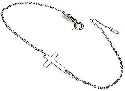 Inmaculada Romero IR 925m Silber Kreuz Armband 13mm Gesetz. Erbskette. [AB0182]