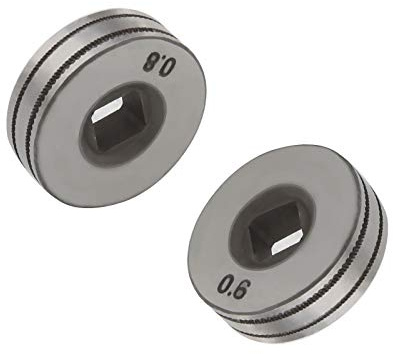 2pcs 0.6/0.8mm Wire Feed Drive Rollers Roll Wheels Knurled Groove 25mm Diameter Fit for SSJ16 Wire Feeder MIG MAG Welders Equipment Parts