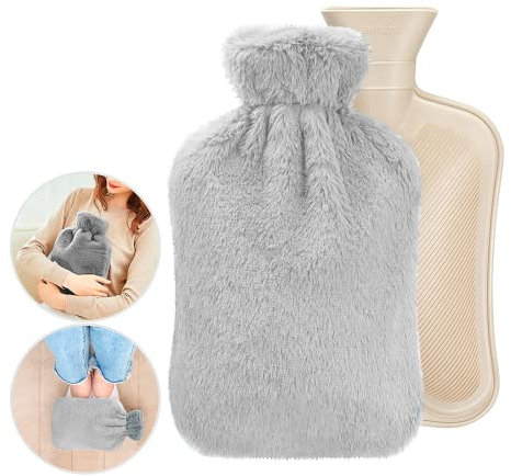 VVLXRIC Wärmflasche Gurt, Handwärmer Gummi XXL Wärmflasche, Warm Beheizt Wärmflasche Gurt Schulter,LightGray