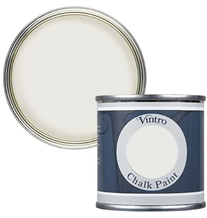 Vintro Paint | Warm White Chalk Paint | Furniture Paint | Shabby Chic | Ultra Matt Finish | 125ml (125ml, Nymph - Off White)