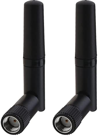 2 st mini WiFi-antenn dubbelt band 2,4 GHz 5,8 GHz RP-SMA hane rätvinklig antenn för PCI-nätverkskort PC stationär dator spel moderkort trådlös router