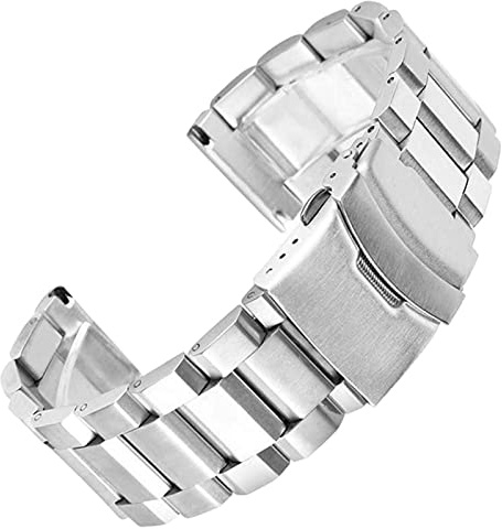 DHAEY 18mm 19mm 20mm 21mm 22mm 23mm 24mm Universelles massives Edelstahl-Uhrenarmband Metall-Armband Link-Armband-Bügel-Zubehör Uhrenarmband Edelstahl