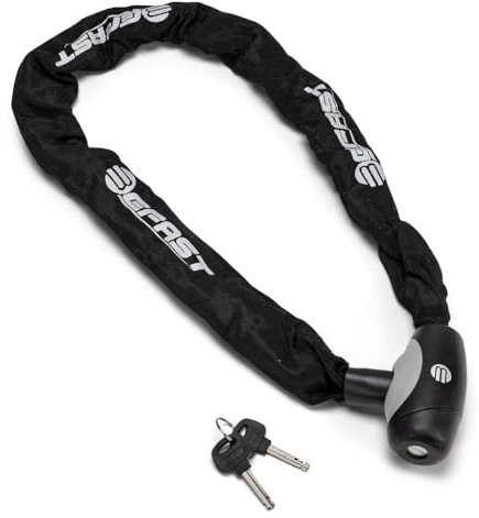 Befast | Kit catena lucchetto lunghezza 110cm, in acciaio temperato. Colore Nero