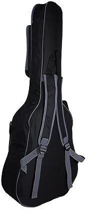 ibasenice Gitarrentasche Akustikgitarre 41 Zoll mit Dicker Polsterung Verstellbaren Doppelgurten Wasserdichtem Material Gepolsterter Schutz Gitarrenrucksack für Sicheren Transport