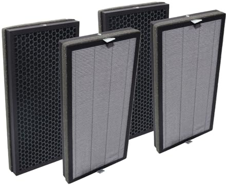 PUREBURG KF310 True HEPA Ersatzfilter-Set, kompatibel mit Kenmore Smart 1500e Serie Luftreiniger PM3020, Teilenummer: KF310, 2 Set (4 Filter) H13 3-stufige Filtration