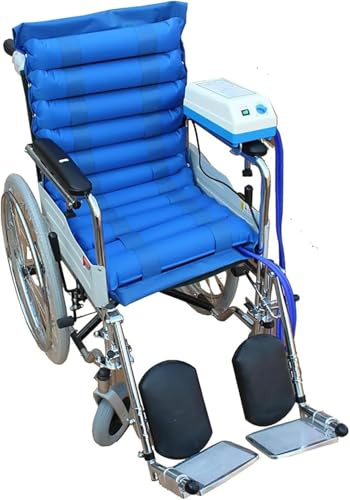 HDCCDM Rollstuhlkissen, Anti-Dekubitus-Luftmatratze Mit Luftpumpe, 100 X 48 X 7,5 cm, Kann Am Rollstuhl Befestigt Werden, Bei Druckstellen