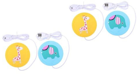 Hoement 4pièces -biberon Et Tasse USB Tapis Réchauffant pour Boissons pour Café Lait Et Thé Portable Et Antidérapant