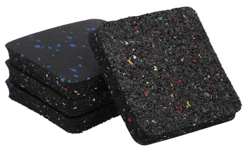 ULDIGI 4pcs Thick Rubber Mat Vibration Pads for Gym Floor Mat Treadmill Pad Crash Gym Noise Reduction