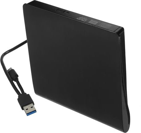 JECOMPRIS Dual Interface Optical Drive External Dvd Drive Usb Type-c Cd Burner for Laptop External Cd for Home Office Use