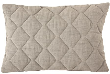 ANTILO TEXTIL - Funda Cojín 50x70 - Diseño Acolchado - Color Beig - Cierre con Cremallera - No Incluye Relleno (Rustik Beig)