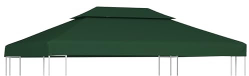Myheimly Pavillondach Ersatzdach Pavillon Dachplane Pergola Ersatzbezug Partyzelt Dach Grün,3 x 4 m