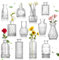 WUSUPU Juego de 12 Jarrones Pequeños de Cristal,Mini Jarron Cristal,jarrones Decorativos Vintage,Centros De Mesa De Cristals De Flores para Decoración del Hogar y del Salón,Decoración de Boda