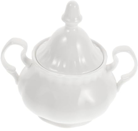POPETPOP Azucarero De Cerámica Vintage Con Tapa Bote De Almacenamiento Para Condimentos Salero De Cocina Para Cocina o Mesa Tarro De Porcelana Para Azúcar