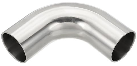 PATIKIL Codo De Doblez Con Mandril De 90 Grados, Tubo De Escape De Acero De 1 1/4 Pulgada (32mm) De Diámetro Exterior 316 Acero Inoxidable 80mm Para Tubería De Escape Barandilla