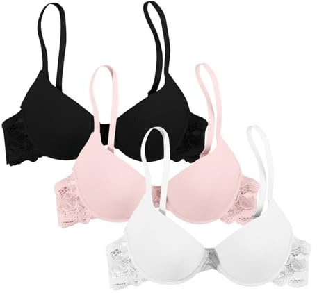 Generisch Nursing Bustier Comfortable Women's Underwear Bra Smooth Plain Semi Transparent Lace Milk Catcher Breastfeeding, Black (black 1), 34B