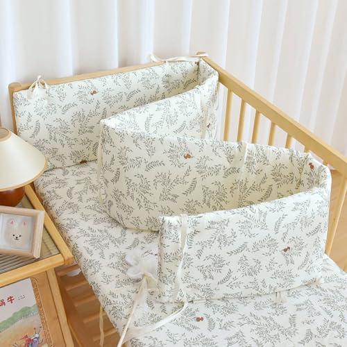 PTKG Bettschutz Kinderbett Umrandung,Kinderbett Randpolsterung,StoßFester Schutzgitter,Superdicker Antikollisions Teppich fürs Bett,Kopfschutz für Wickeltisch,D5,150 * 28cm