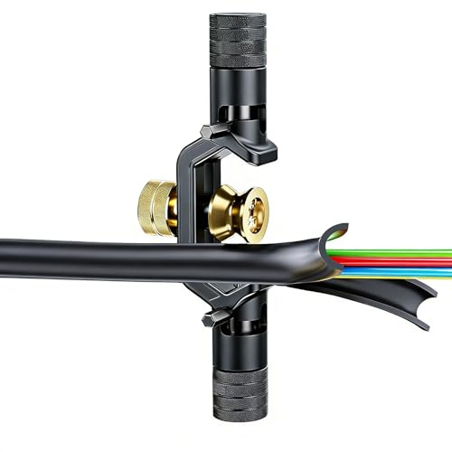 Uadme Couteau à Dénuder Blindé 8-30mm, Pince a Denuder Electricien, Denudeur de Cable Electrique FTTH pour Coupe Ronde et Longitudinale (Tête Double)