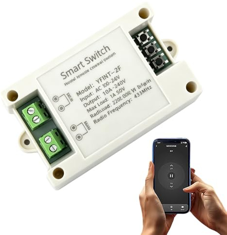 Tuya DC-motor WiFi Smart Controller, 12 V/24 V linjäraktuator fjärrbrytare, fram- och bakåtrelä, Smart Life-app, timer, kompatibel med Alexa och Google Home