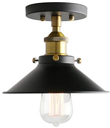 Phansthy Metall-Schirm Deckenleuchte Pendelleuchte Hängeleuchte Vintage Hängelampe Pendelleuchten Loft-Deckenlampe im Landstil (antike Farbe)