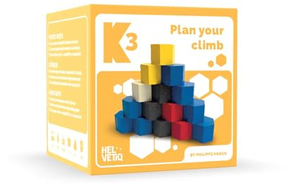 HELVETIQ, K3, Strategisches Programmier- und Taktikspiel aus Holz, Perfektes Spiel für einzigartige Familienabende und gesellige Spielrunden, Spannende Bergbesteigung, Für 2–4 Spieler ab 8 Jahren